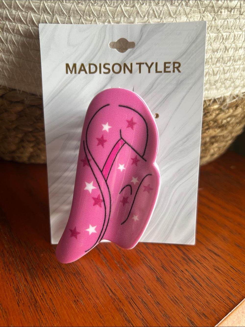MADISON TYLER Pink Star Cowgirl Hat 🤠 🪩 🩷 💃🏻 Hair Clip